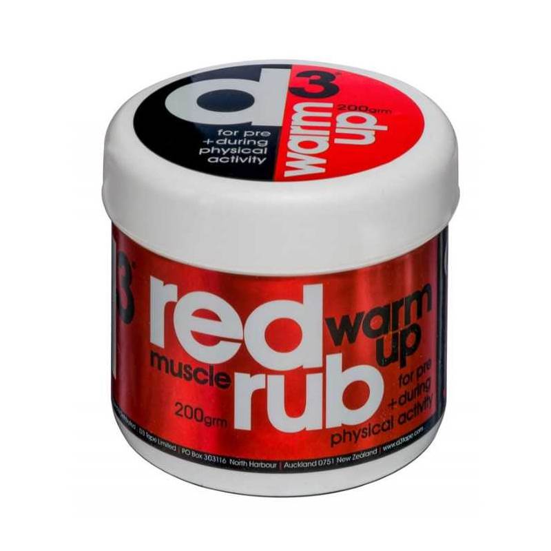 D3Tape Red Warm Up Pre & During Muscle Rub 200G-1