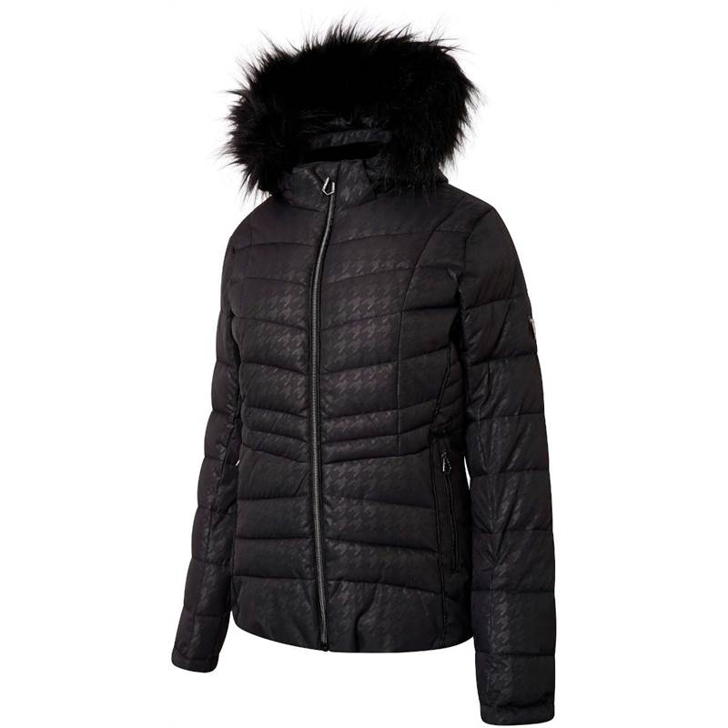 Dare2B Womens Glamorize II Hooded Insulated Luxe Ski Jacket-2