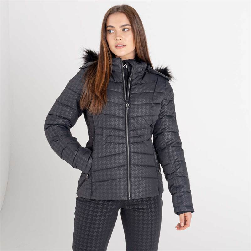 Dare2B Womens Glamorize II Hooded Insulated Luxe Ski Jacket-4