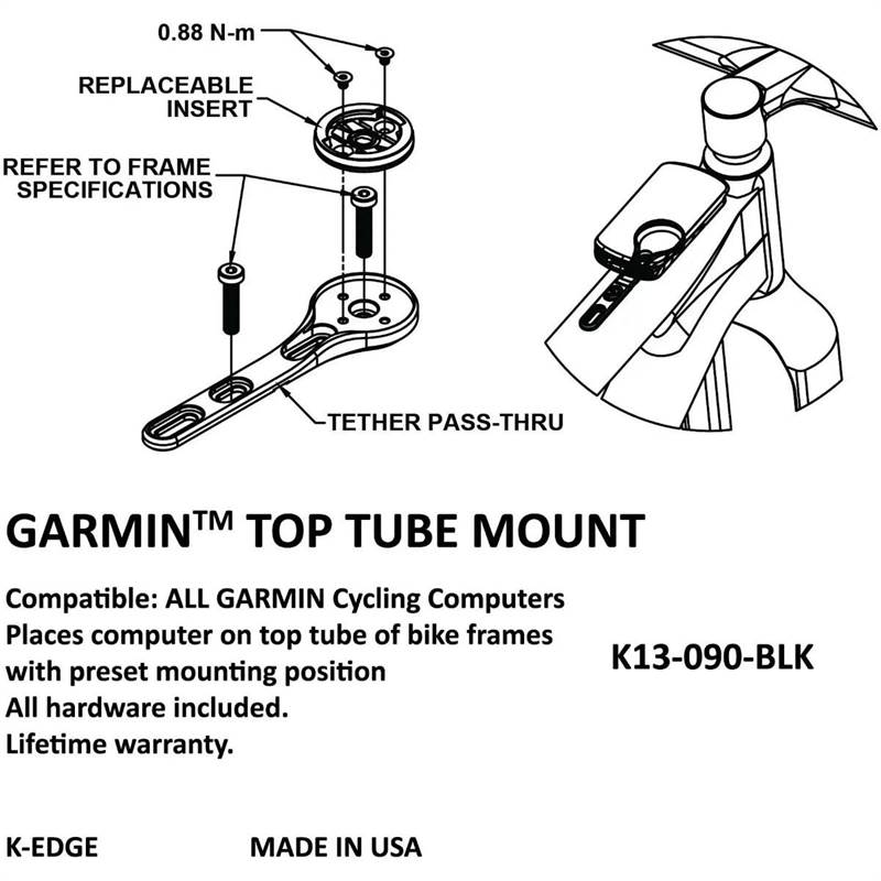 K Edge Top Tube Mount for Garmin-2