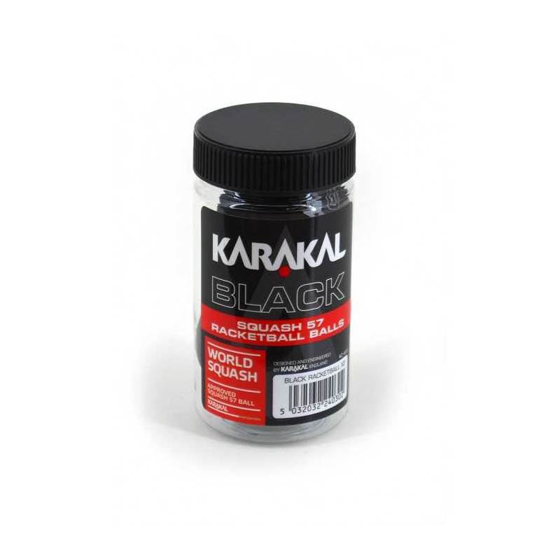 Karakal Racketball Balls Black (Competition)Tube Of 2-1