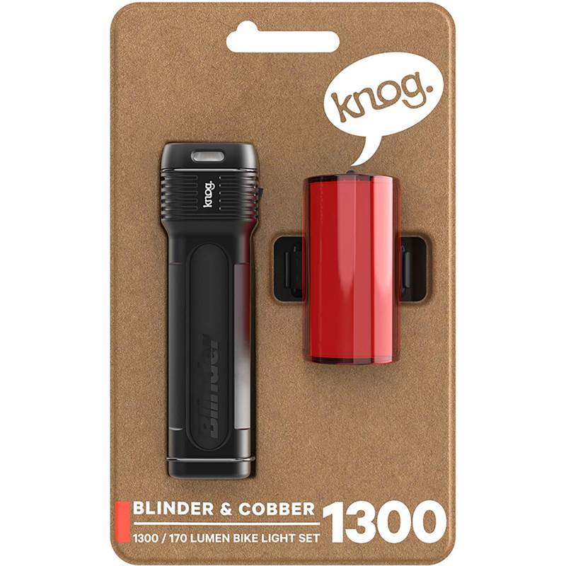 Knog Blinder Pro 1300 and Cobber Mid 170 Bike Light Set-2