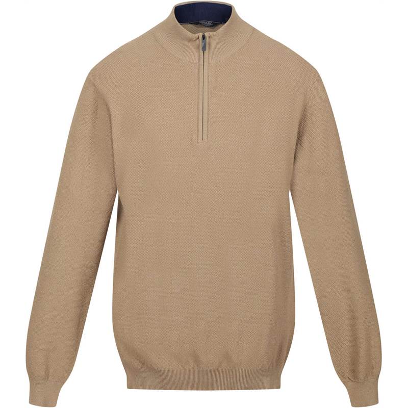 Regatta Mens Keaton Quarter Zip Knitted Jumper-1
