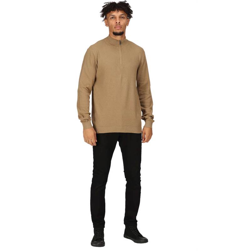 Regatta Mens Keaton Quarter Zip Knitted Jumper-5
