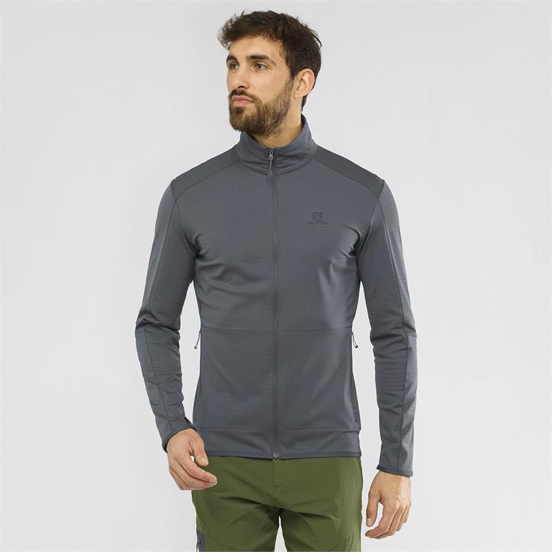 Salomon Mens Outrack Full Zip Midlayer Jacket-3