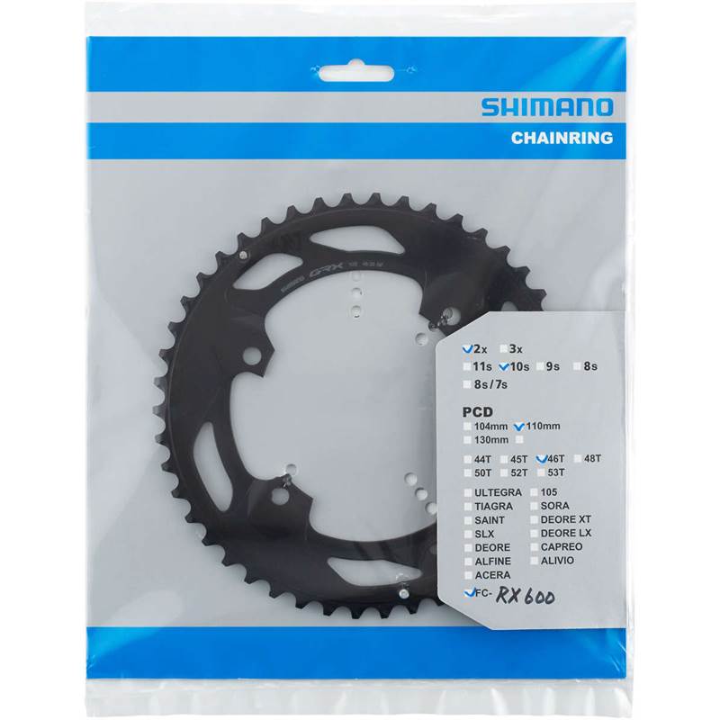 Shimano GRX FC-RX600 10/11 speed gravel chainring for double-3