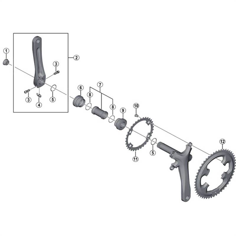 Shimano Tiagra FC4700 LH crank arm-2