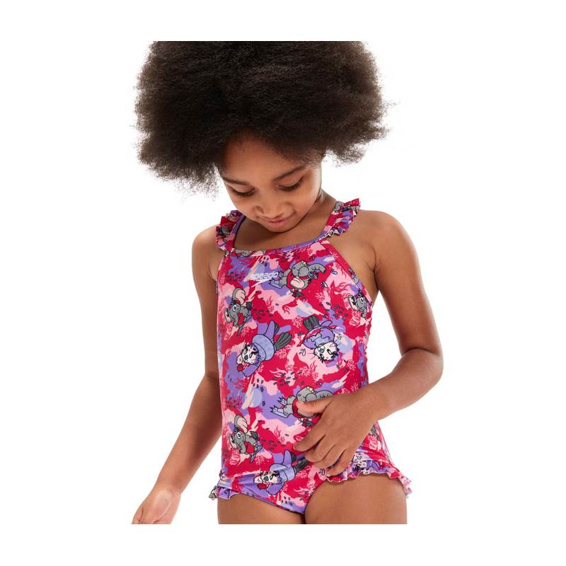Speedo LTS Printed Frill Thinstrap Infants Swimsuit-3