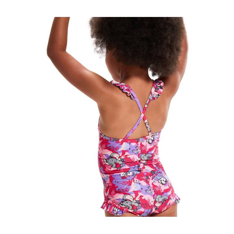 Speedo LTS Printed Frill Thinstrap Infants Swimsuit-5