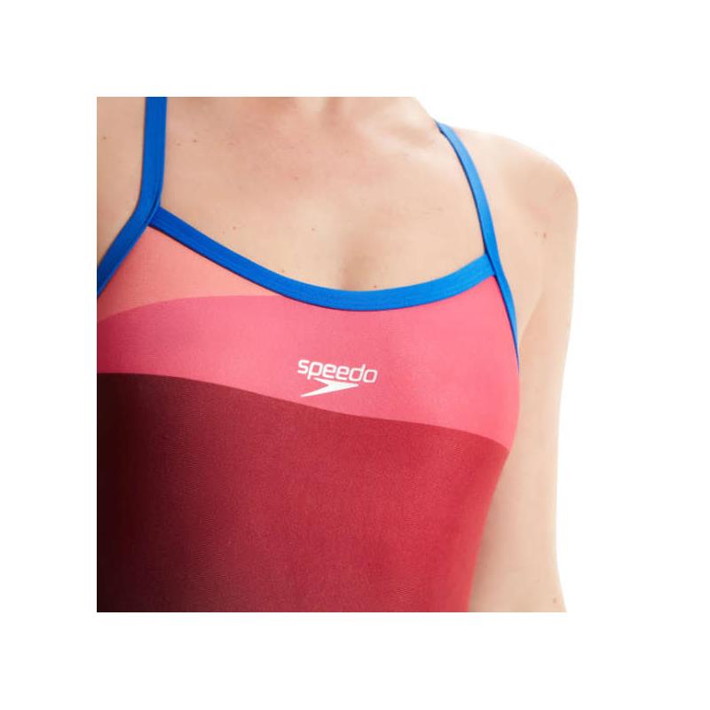 Speedo Womens Placement Turnback Swimsuit-5