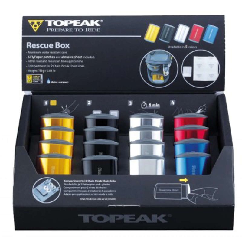 Topeak Rescue Box counter top display SportsGB