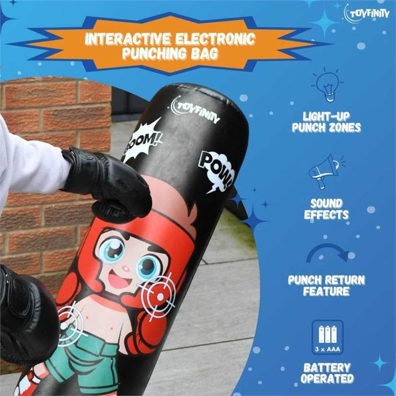 Toyfinity Interactive Light Up Electronic Punching Bag-3