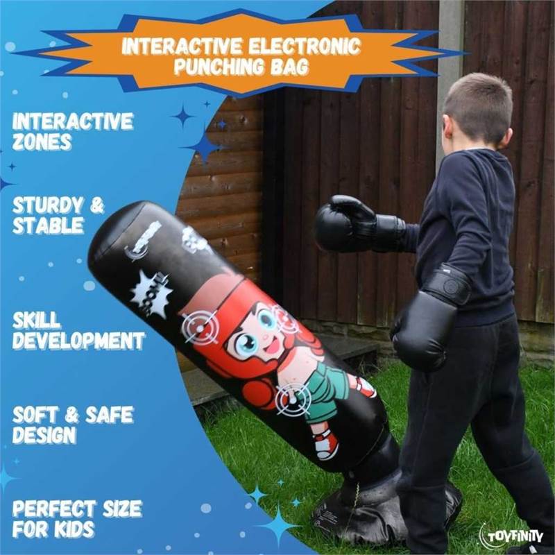 Toyfinity Interactive Light Up Electronic Punching Bag-4