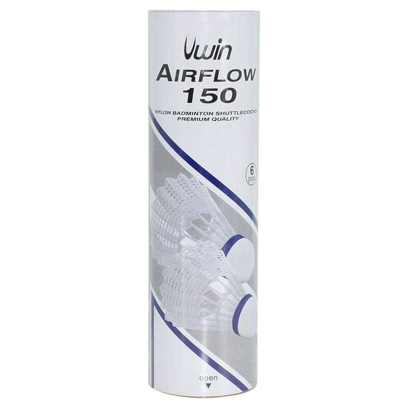 Uwin Airflow 150 Badminton Shuttlecocks (Tube of 6)-1