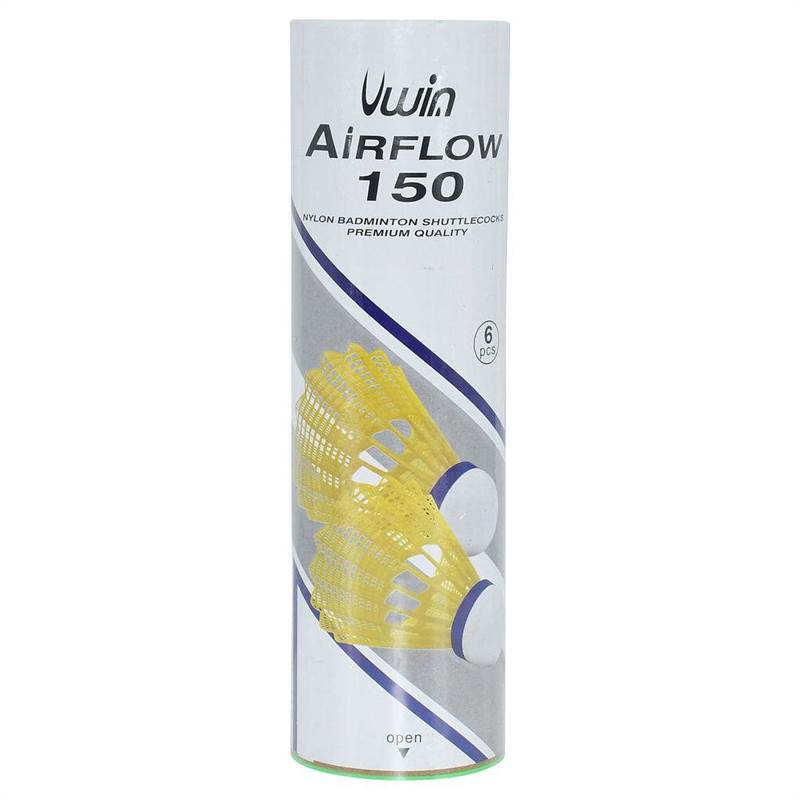 Uwin Airflow 150 Badminton Shuttlecocks (Tube of 6)-2