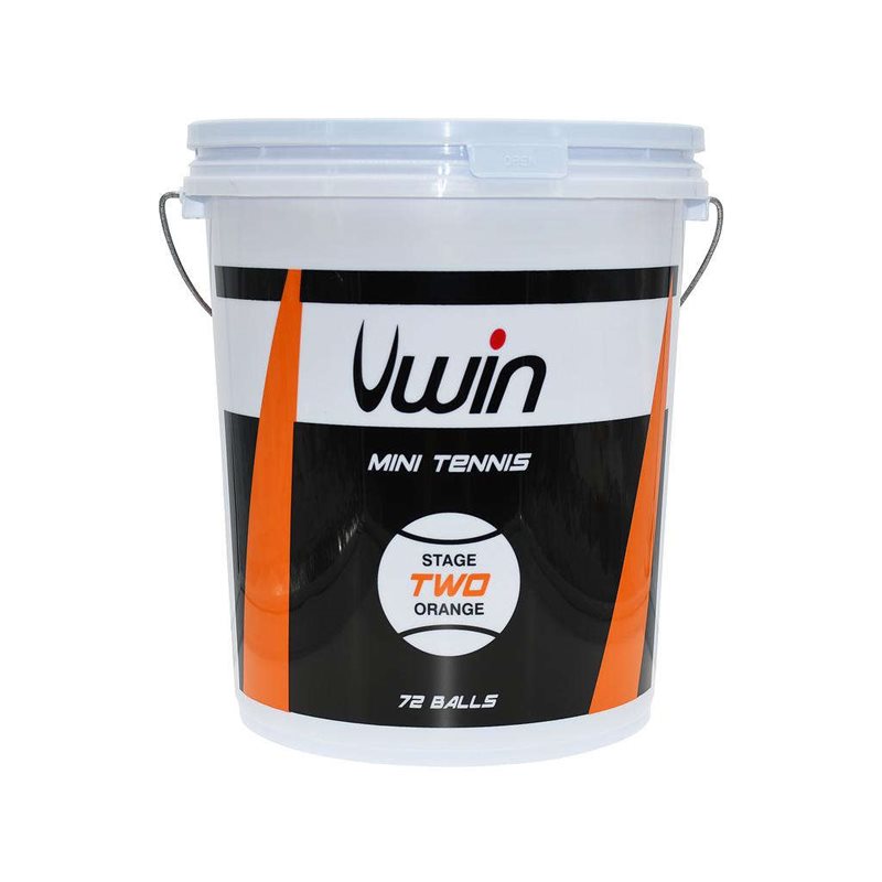 Uwin Stage 2 Orange Tennis Balls - Bucket of 72 balls-1