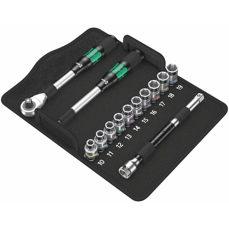 Wera Tools 8006 SC 1 Zyklop Hybrid Ratchet Set 1/2 Drive (13pcs)-1