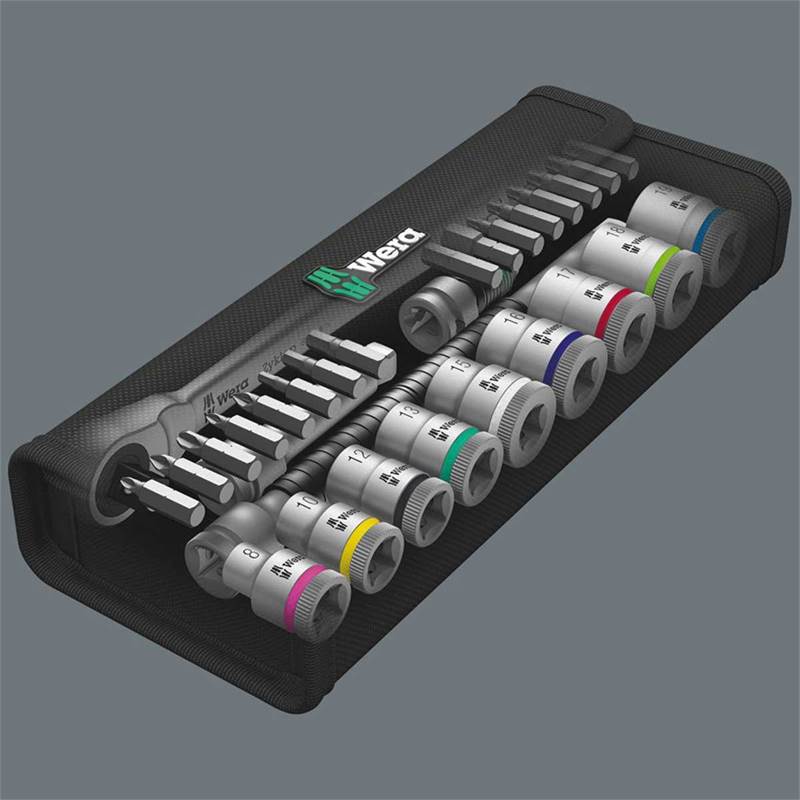 Wera Tools 8100 SB 7 Zyklop Ratchet Set With Square 3/8 Drive (29pcs)-2