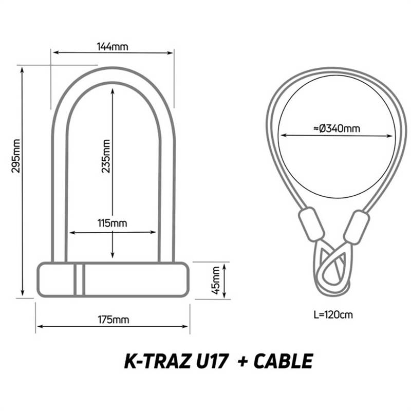 Zefal K-Traz U17 Cable U-Lock-3