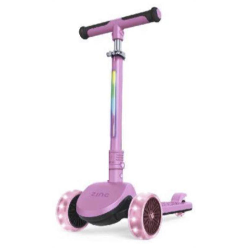 Zinc 3 Wheeled Folding LED Shine Scooter-2
