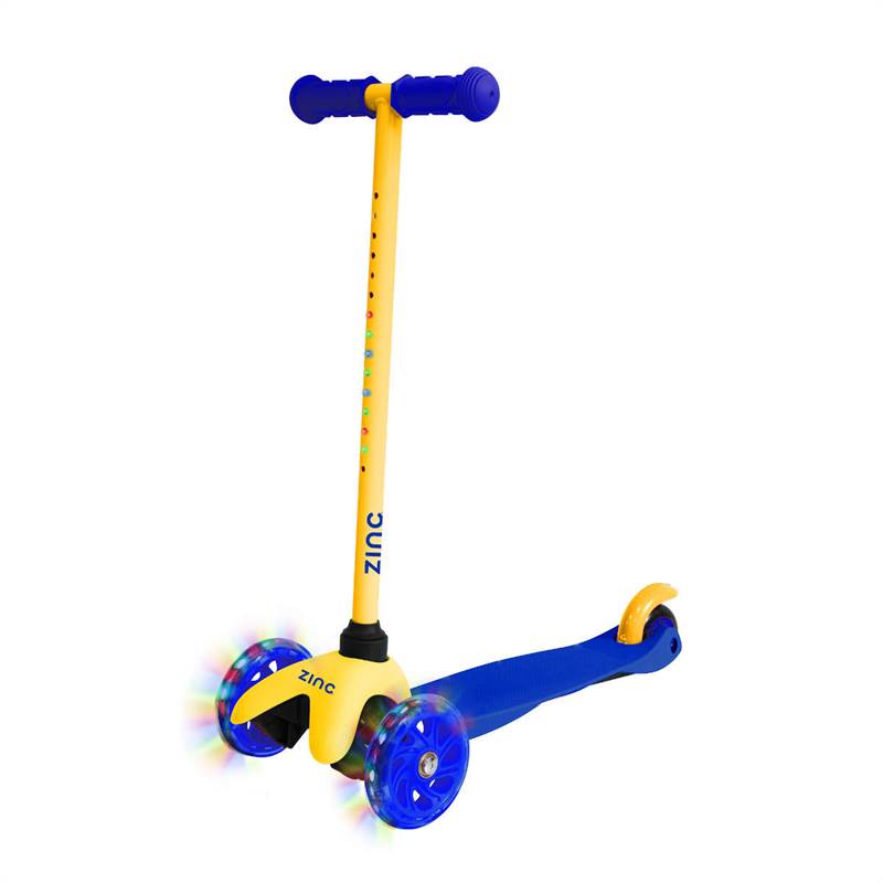 Zinc 3 Wheeled Sparkle Light Up Scooter-1