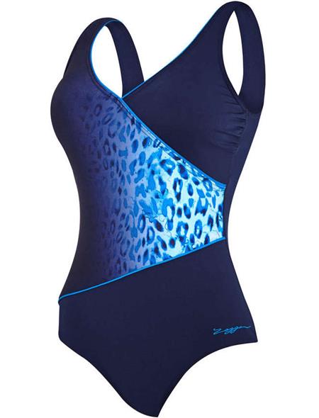Zoggs Womens Sea Escape Wrap Front Swimsuit