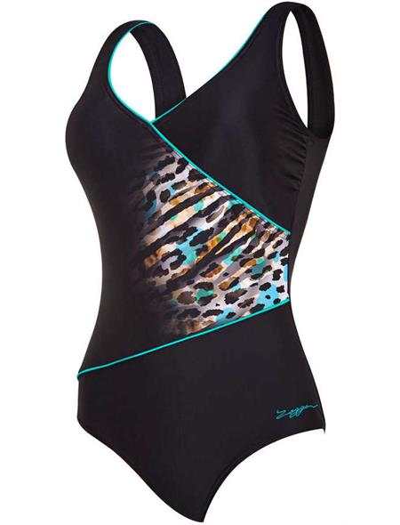 Zoggs Womens Skin Deep Wrap front Swimsuit