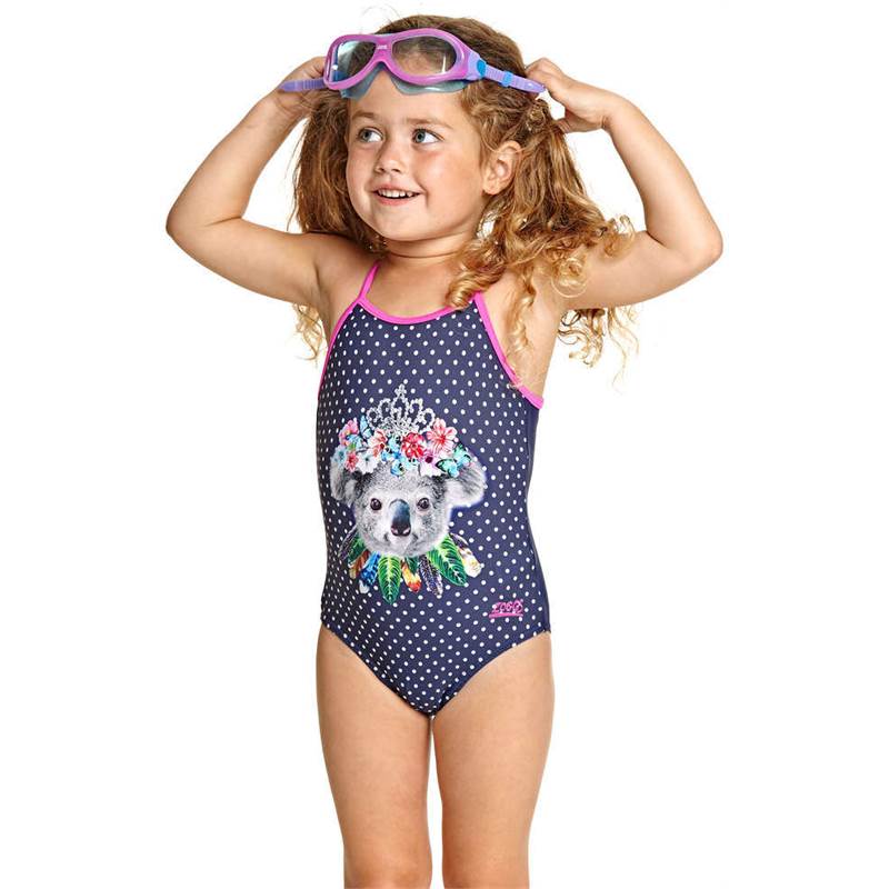 Zoggs Girls Tiara Koala U Back Swimsuit-4