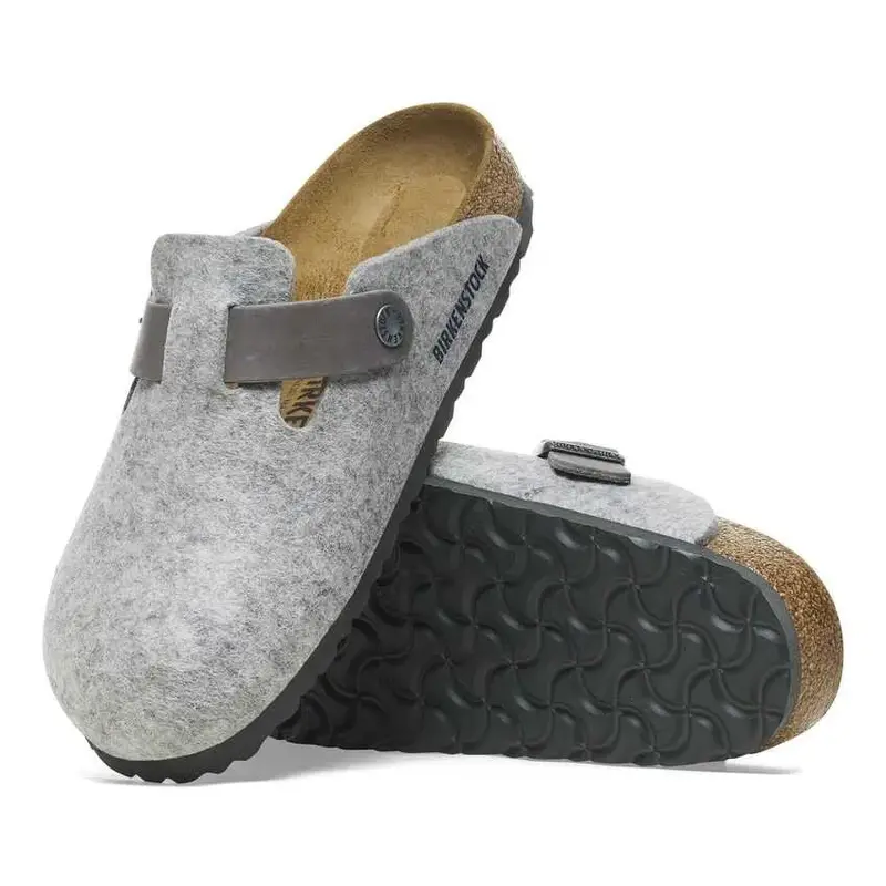 Birkenstock Boston Natural Leather-Felt - Regular-3