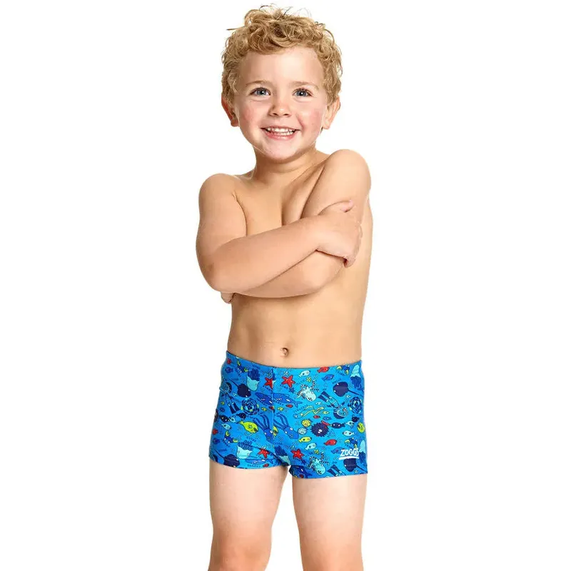 Zoggs Boys Sea Life Hip Racer Swim Shorts-3
